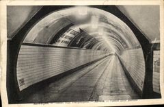 Tunel de Amberes de los voetgangers del voor del runnel de CPA Antwerpen para el subterraneo de los peatones