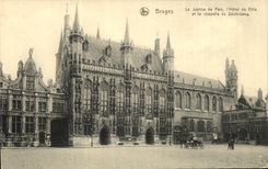CPA Bruges the Justice of Parix the Town hall and the vault of Saint Blood
