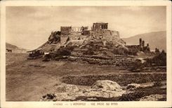 CPA Athens the Acropolis seen from of Pnyx Greece