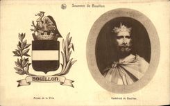 CPA Souvenir de Bouillon Armes de la Ville Godefrold de Bouillon
