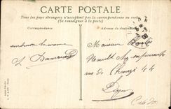 CPA Lyon the Bridge of Ainay Boat