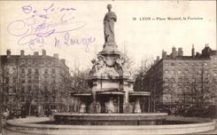CPA Lyon Places Morand the Fountain