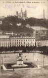 CPA Lyon the Bellecour Place And the Slope De Fourviere