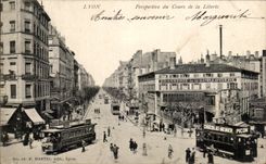CPA Lyon View Of the Course Of Freedom Trams Brewery of Guillotiere