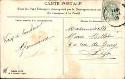 CPA Heureuse Annee Femme Trefles