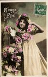 CPA Bonne Fete Enfant Fleurs