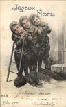 CPA Fantaisie Enfants Ramoneurs Joyeux Noel 