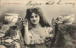 CPA Entre Jules et Thomas Femme 