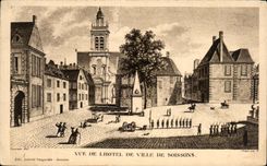 CPA Vue De L'Hotel De Ville De Soissons