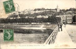 CPA Chinon View Of the Castle And the Bridge