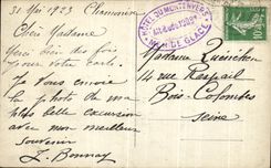 CPA Chamonix Sea of ice and hotel of Montenvers