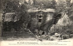 CPA Foret de Fontainebleau La Grotte et le Medaillon Colinet 
