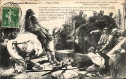 CPA Burgundy Historique Sits of Alesia Vercingetorix going has Cesar