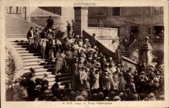 CPA Auvergne Wedding Auvergnate Folklore Costume