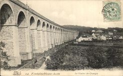 CPA Fontainebleau Avon Le Viaduc de Changis