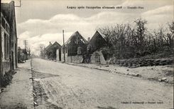 CPA Lagny after I' Occupation allemande 1918 Main street Militaria