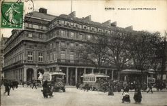 CPA Paris Places And French Theater Bus