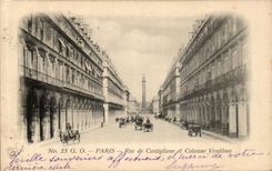 CPA Paris Rue de Castiglione et Colonne Vendome
