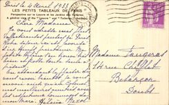 Pequenos cuadros De Paris Vision de CPA Paris en Louvre y los jardines de Tileries