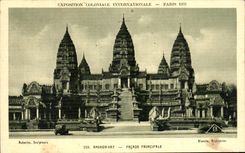 Ataque frontal principal Paris colonial justa 1931 de la cuba de CPA Paris Angkor