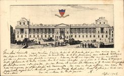 CPA Paris vista del ataque frontal grande del viejo hombre del Louvre