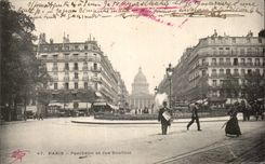CPA Paris the Pantheon and street Soufflot