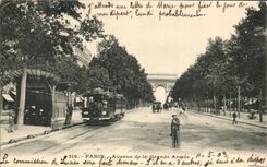 CPA Paris Avenue of the Large army Subway Tram