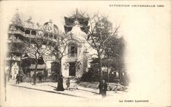 CPA Paris que el universal 1900 de Cr3edit Lyonnais deposita favorablemente