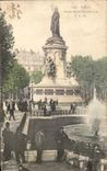 CPA Paris Place de la Republique Lion