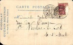 Puente de Guerin Boutron del chocolate de CPA Paris con el intercambio