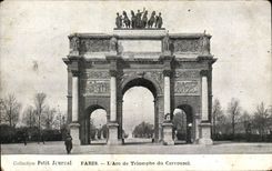 Periodico Arc De Triomphe de Paris de la coleccion de CPA pequeno del carrusel