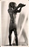 CPA Le dieu hieracocephale Horus faisant le libation Epoque Saite Bronze