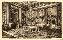 CPA Palais of Fontainebleau Appartements of the Pope Room has to sleep