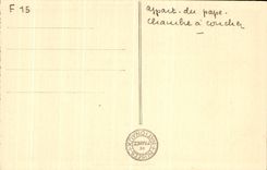 CPA Palais of Fontainebleau Appartements of the Pope Room has to sleep