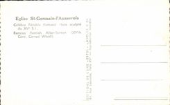 CPA Eglise German St the Resident of Auxerre Celebrates Flemish Regable Paris