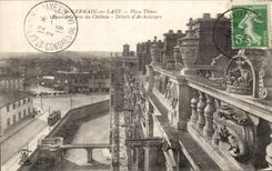 CPA St German en Laye Place Thiers Panorama pris du Chateau Details d'Architecture