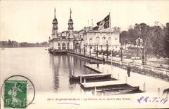CPA Enghien Les Bains the Casino and the Garden of the Roses