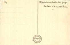 CPA Palate of Fontainebleau Apartments of the Pope Reception room