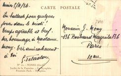 CPA Nimes jardin de la Fontaine La Nymphee 