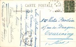 CPA Cannes Palm trees Walk of the Small cross