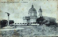 CPA Un Saluto Da Superga La Basilica
