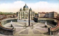 CPA Roma Plazza Hietro Basilieo y Vaticano