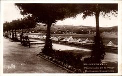 CPA Hendaye Walk of the Beach Spanish Mountains