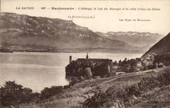 CPA Savoy Hautecombe the Abbey the Lake of Le Bourget and the Town of Aix les Bains
