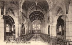 CPA Interior Langres Of the Church Saint Martin