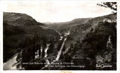 CPA Sioule And the Road With Entrance Of Gorges De Chouvigny
