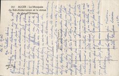 CPA Alger La Mosquee De Sidi Abderraman Et La Statue Du Duc d'Orleans