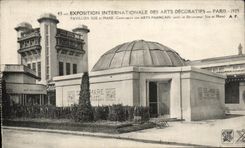 CPA internacional Expositon de la casa decorativa de Paris 1925 de los artes encendido y de la charca