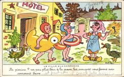 CPA the City Went Countryside the Swimming pool A little further has F basket