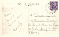 CPA Biarritz Coucher de Soleil sur la Ville Belza